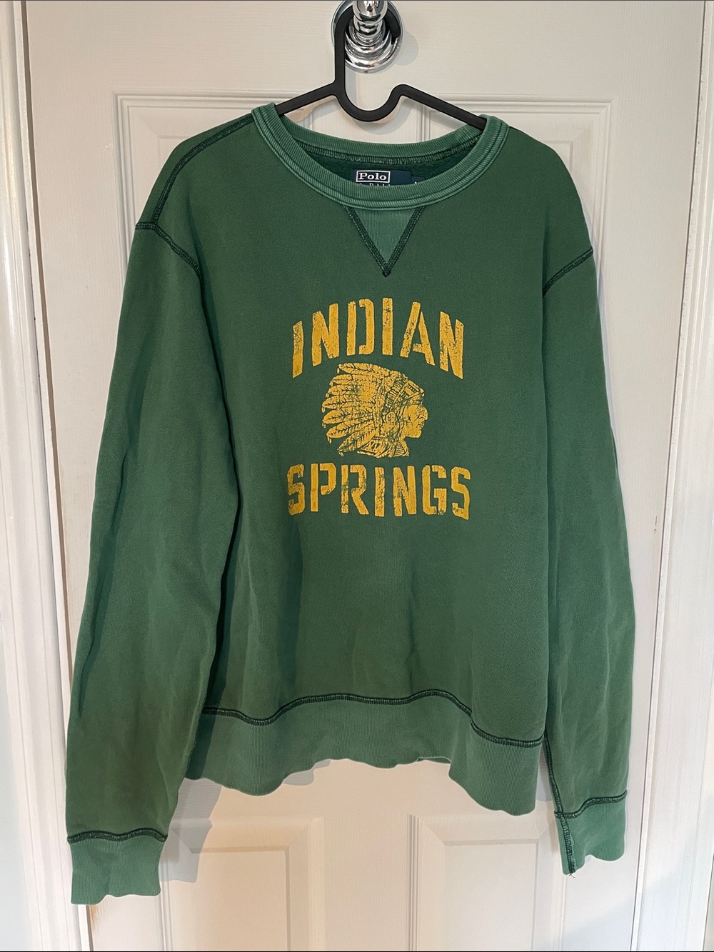 Vintage 90s Polo Ralph Lauren Indian Springs Crewneck sweatshirt.